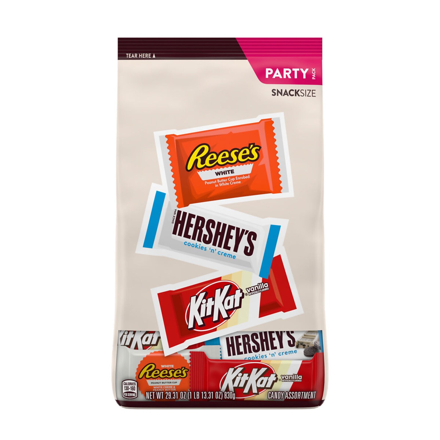 Hersheys All Time Greats White Snack Size White Chocolate Variety Bag, 29.31 oz, 59 Pieces (220-02587)