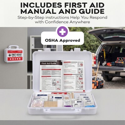 ProHeal OSHA Compliant First Aid Kit, ANSI Class A, Type III, Serves 10 People, 111 Pieces (PH-16621H)