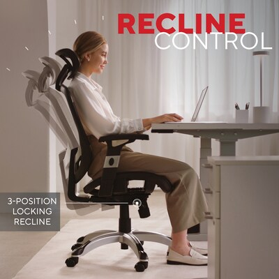 Staples Hyken Ergonomic Mesh Swivel Task Chair, Black (ST63137)