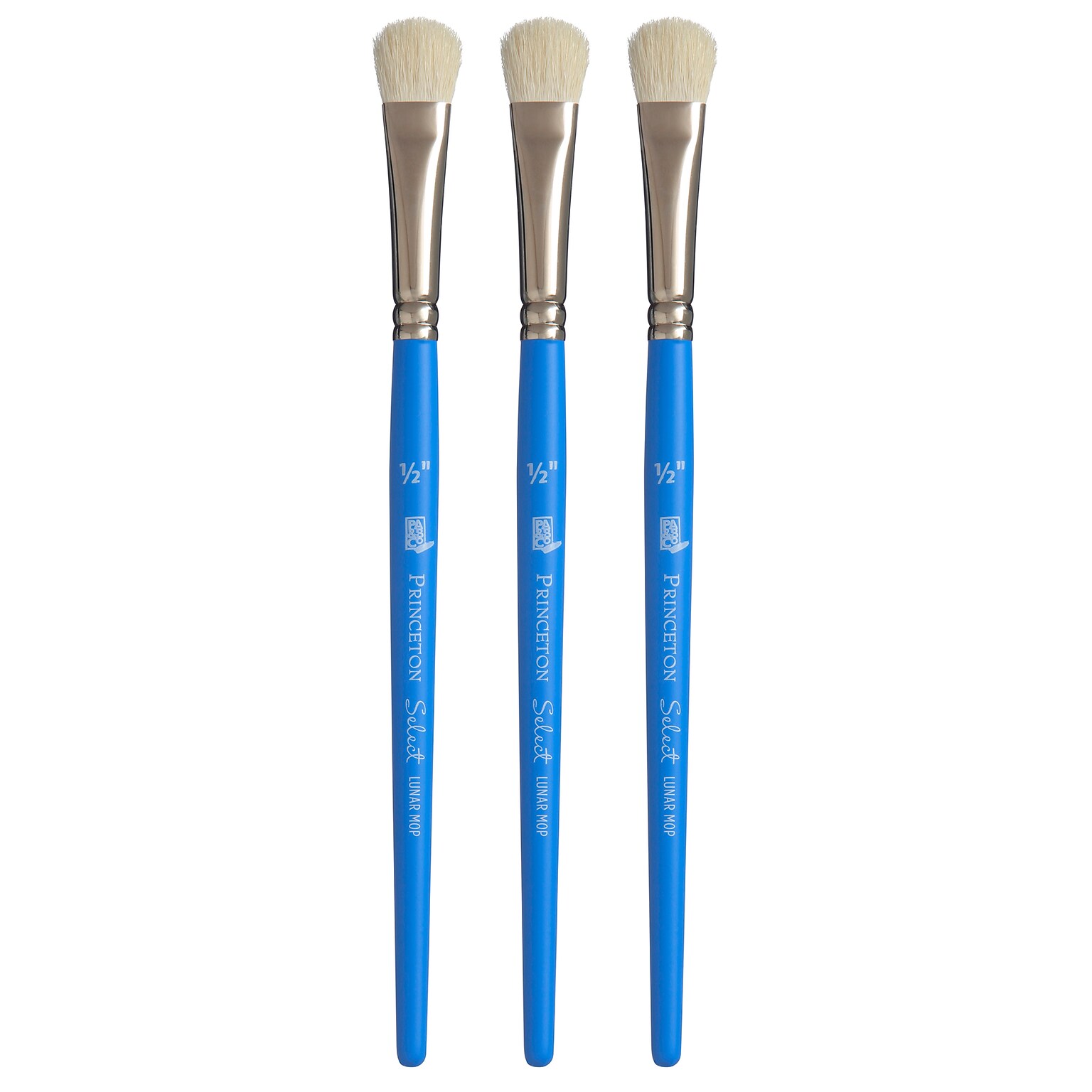 Princeton Select Artiste Mixed Media Natural Lunar Mop Brush, 3/Pack (PBXP3750LM050-3)