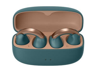 JVC Nearphones Wireless Open-Ear Earbuds, Bluetooth, Teal (HANP1TA)