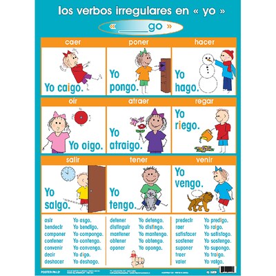 Poster Pals 24" x 18" Irregular Verb Poster Set, Spanish, 7/Set (PSZPS33)
