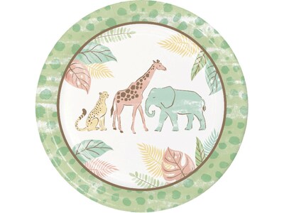 Creative Converting Safari Baby Animal Party Plates and Napkins Kit, Multicolor (DTC9121E2G)
