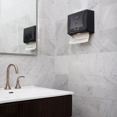 Mind Reader Folded Paper Towel Dispenser, Black (PTWIDE-BLK)