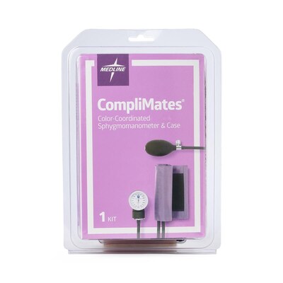 Medline Compli-Mates Handheld Aneroid Sphygmomanometers, Orchid (MDS9109)