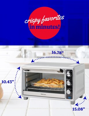 Betty Crocker 6-Slice Toaster Oven, Silver (BC-4637S)