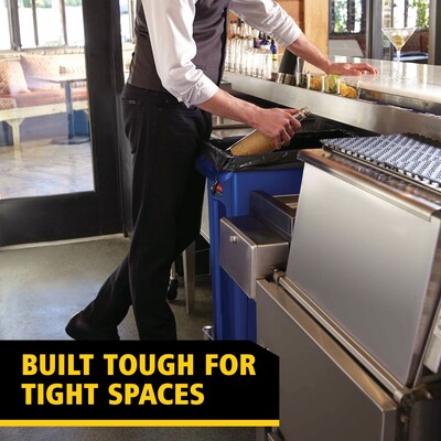 Rubbermaid Slim Jim Vented Recycling Container, 23 Gallons, Blue (FG354007BLUE)