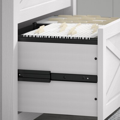 Bush Furniture Key West 2-Drawer Lateral File Cabinet, Letter/Legal, Pure White Oak, 30" (KWF130WT-03)