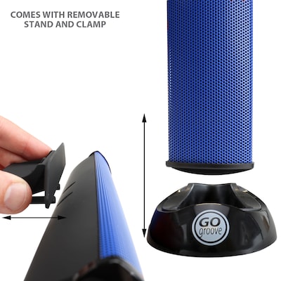 GOgroove SonaVERSE USB Laptop Computer Speaker with Clip-On Portable Soundbar, Blue (GGSVUSB100BLWS)