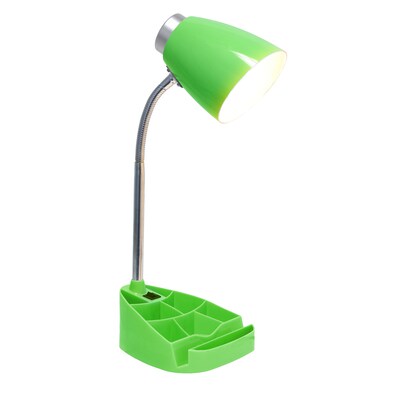 Creekwood Home 18.5 Flexible Gooseneck Organizer Desk Lamp with Stand, Green (CWD-1001-GR)