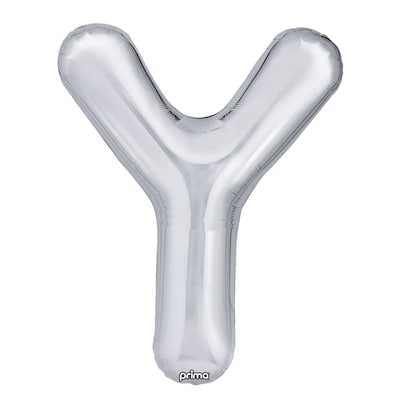 Party City (Air-Filled) 16 Y Foil Balloon, Silver, 2/Pack (AM60050285-18)