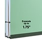Staples 60% Recycled Pressboard Classification Folder, 1-Divider, 1.75" Expansion, Legal Size, Light Green, 20/Box