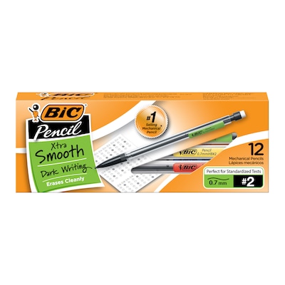 BIC Xtra Smooth Mechanical Pencil, 0.7mm, #2 Medium Lead, 12/PK (90085/MP11)