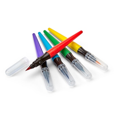 Crayola Washable Paint Brush Pens, Assorted Colors, 5/Pack, 6 Packs/Bundle (BIN546201-6)