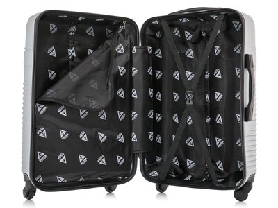 InUSA Resilience 24" Hardside Suitcase, 4-Wheeled Spinner, TSA Checkpoint Friendly, Silver (IURES00M-SIL)