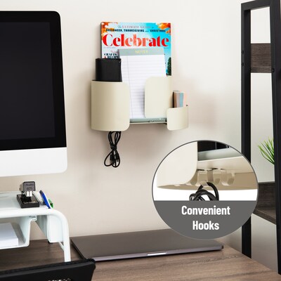 Mind Reader Metal Mountable Wall File, Tan (WALLCATCH-TAN)