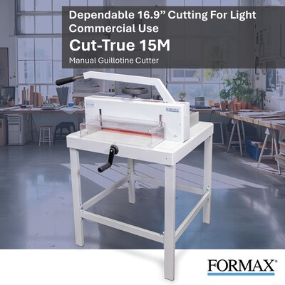 Formax Cut-True 15M 16.9” Guillotine Paper Cutter with LED Laser Line, Off White (CUT-TRUE 15M)