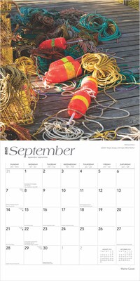 2025 BrownTrout Maine Coast 12" x 12" Monthly  Wall Calendar (9781975475154)