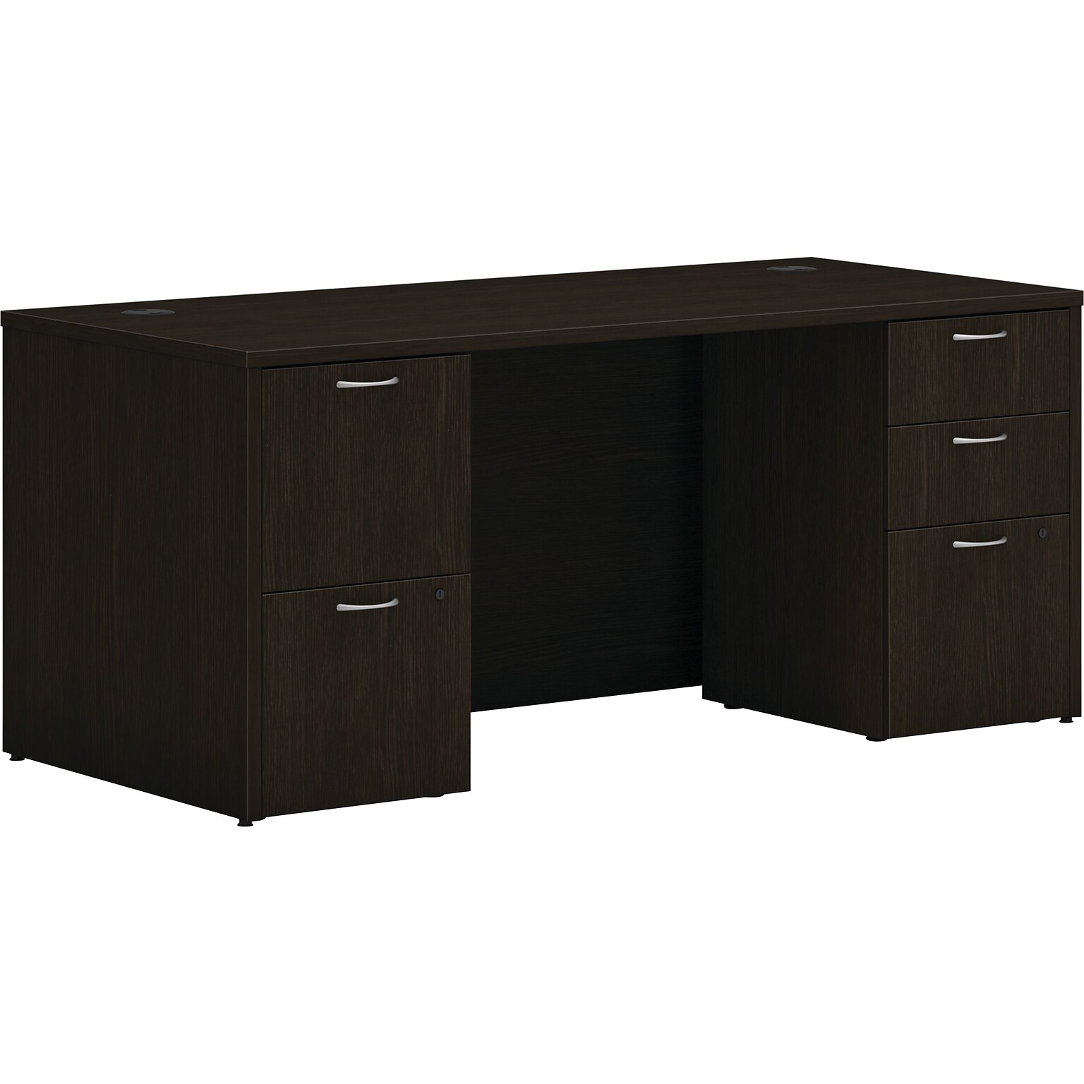 HON Mod 66W Double-Pedestal Desk, Java Oak (HLPLDS66PSJA1)