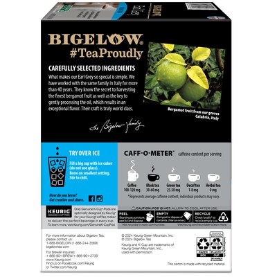 Bigelow Earl Grey Black Tea, Keurig® K-Cup® Pods, 24/Box (5000363675)