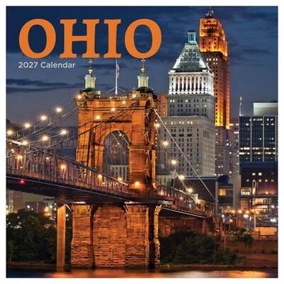 2027 TF Publishing Ohio 10 x 12 Monthly Wall Calendar, Multicolored (27-1040)