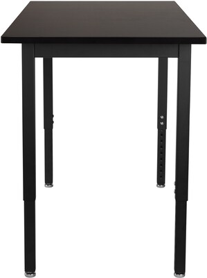 National Public Seating SLT Series Height Adjustable Utility Table, 24"W x 72"D, Black (SLT3-2472C)
