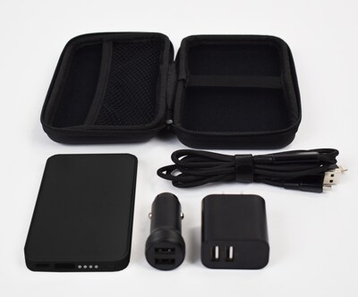 Charging Kit - Power Bank, Car & Wall Chargers, 3-in-1 Charging Cable & Carry Case