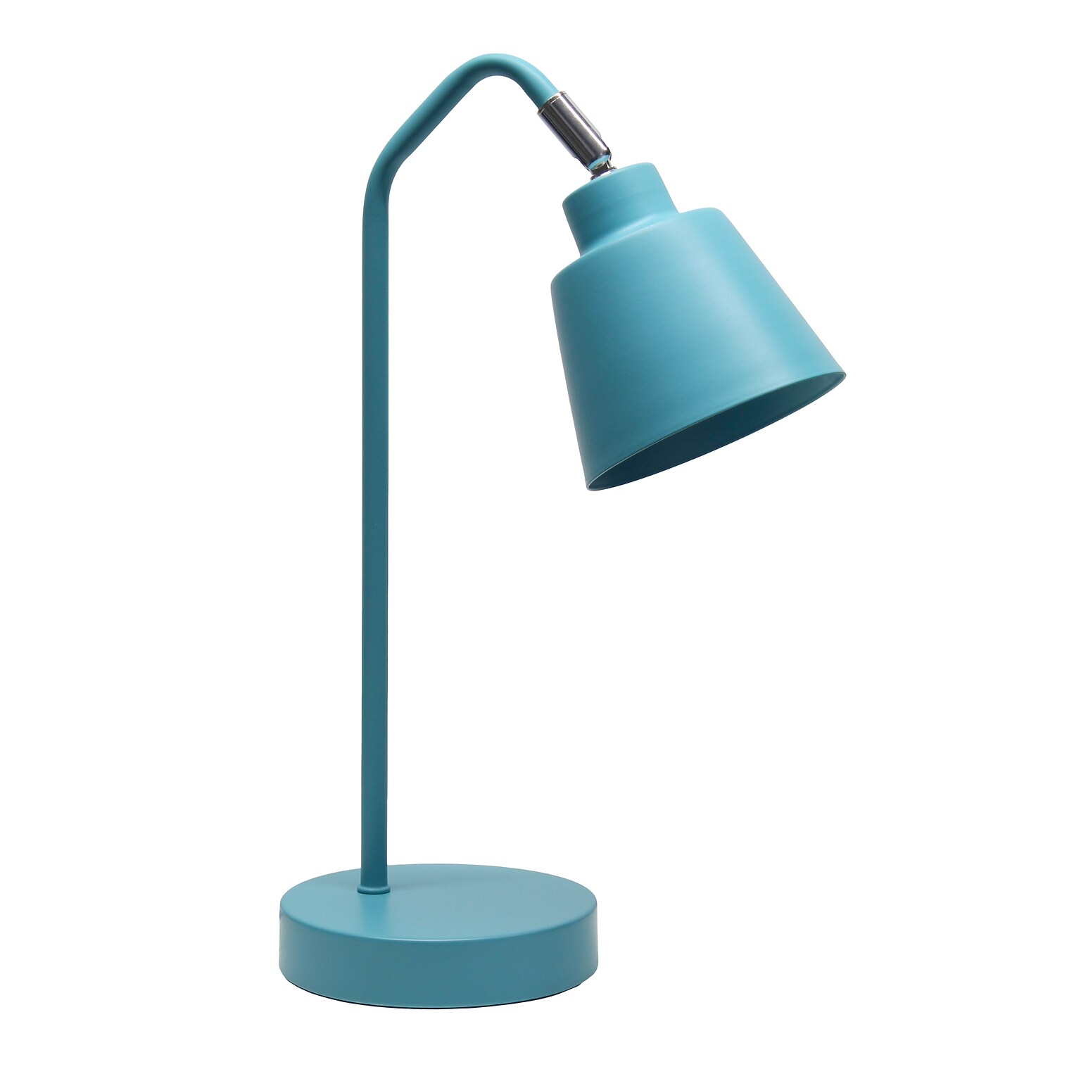 Simple Designs Sleek Essentials LED Desk Lamp, 16, Cyan Blue (LD1077-CYN)