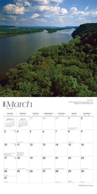 2024 BrownTrout Iowa Wild & Scenic 12" x 24" Monthly Wall Calendar (9781975463274)