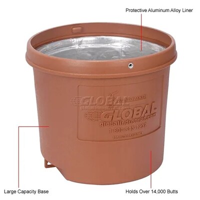 Global Industrial Outdoor Ashtray, 5 Gallon, Terracotta (245133RG)