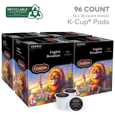 Celestial Seasonings Breakfast Blend Black Tea, Keurig® K-Cup® Pods, 96/Carton (14731)