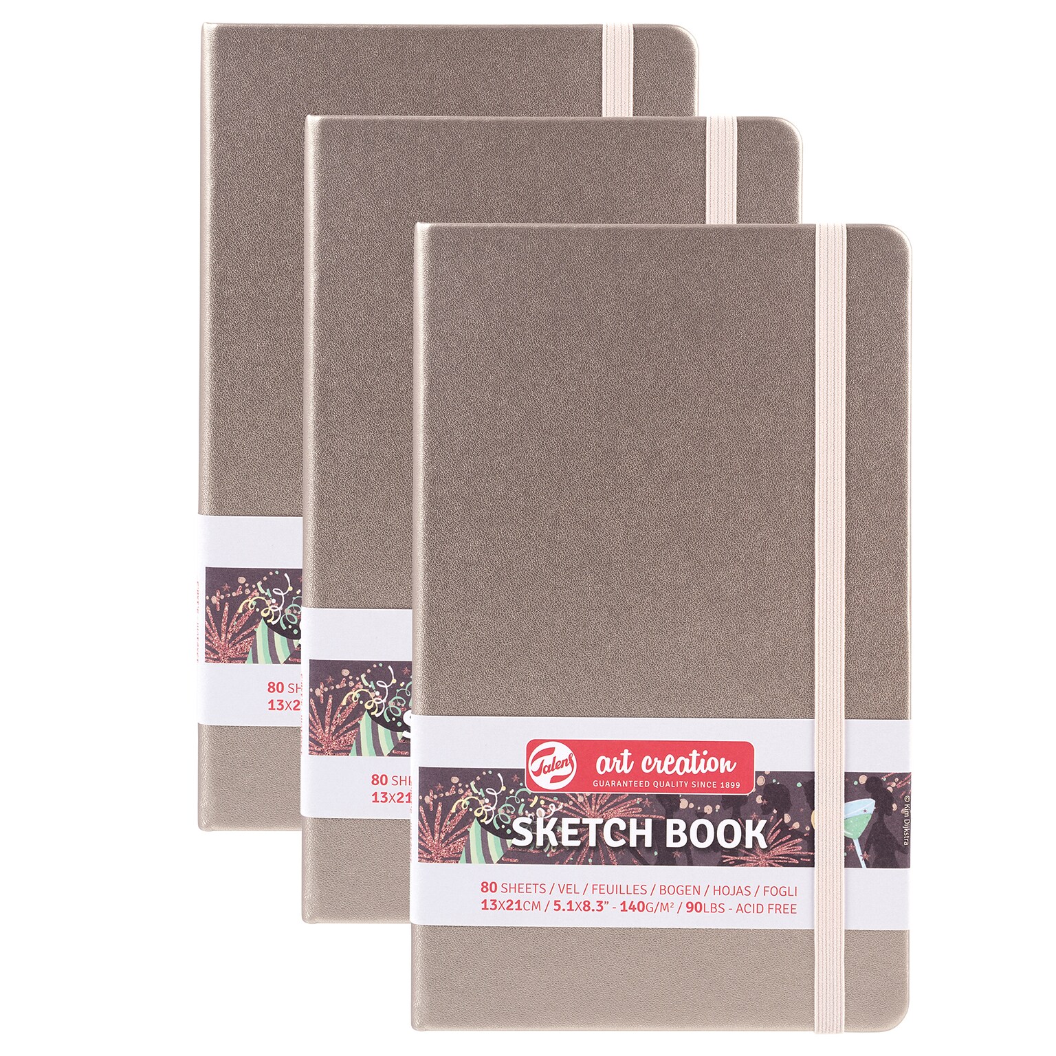 Talens Art Creation 5.1 x 8.3 Sketch Book, 80 Sheets/Book, 3/Bundle (TLN9314242M-3)