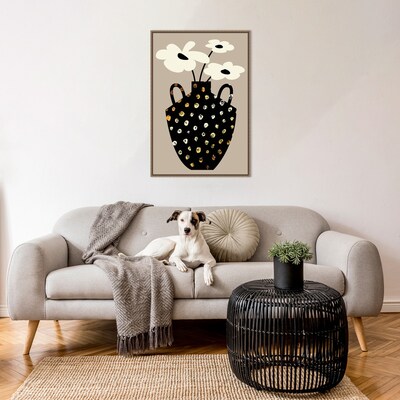 Amanti Art Vase Floral II by Incado Framed Canvas Wall Art Print, 23 x 33 (A42678299711)