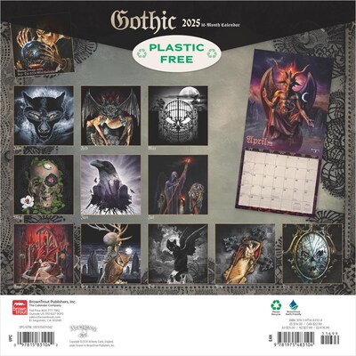 2025 BrownTrout Alchemy Gothic  12 x 12 Monthly Square Wall Calendar (9781975483104)