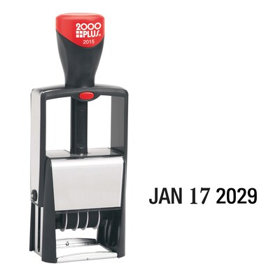 2000 Plus 2015 Rectangle Dater, Black Ink, 1 3/4 x 1 1/8  (010175)