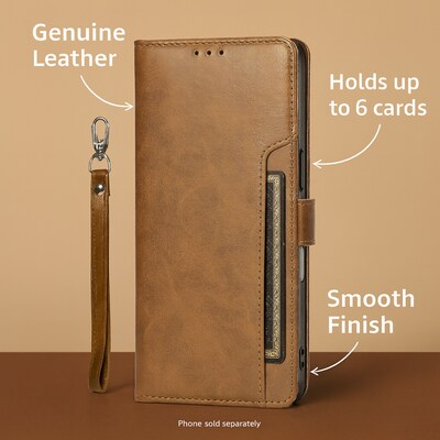 SaharaCase Indy Series Wallet for iPhone 17, Shock Absorbing, Canyon Brown (CP00912)