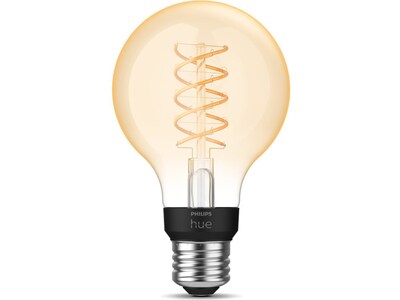 Philips Hue 60W Equivalent G25 LED Smart Filament Bulb, Soft Warm White (571141)