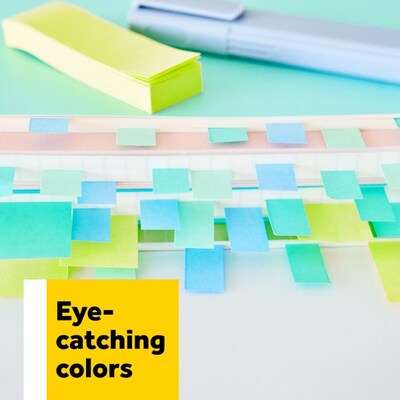 Post-it Page Markers 1/2" x 2", Assorted Colors, 500 Page Markers/Pack (670-10AB)
