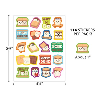 Teacher Created Resources S'mores Smelly Stickers, Multicolored, 114/Pack, 6/Packs/Bundle (TCR9451-6)