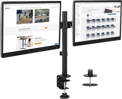 Mount-lt! Adjustable Full Motion Monitor Arm Mount, Up to 32" Monitor, Black (MI-2752L)