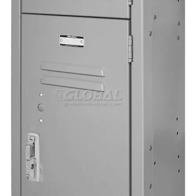 Global Industrial Paramount 3-Tier 9-Door Locker, 36W x 15D x 78H, Gray (238234GY)