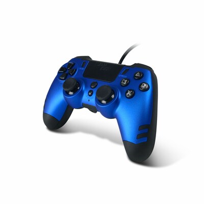 Lexip Metaltech Wired Controller for PS4/PC, Blue (JVAMUL00150)