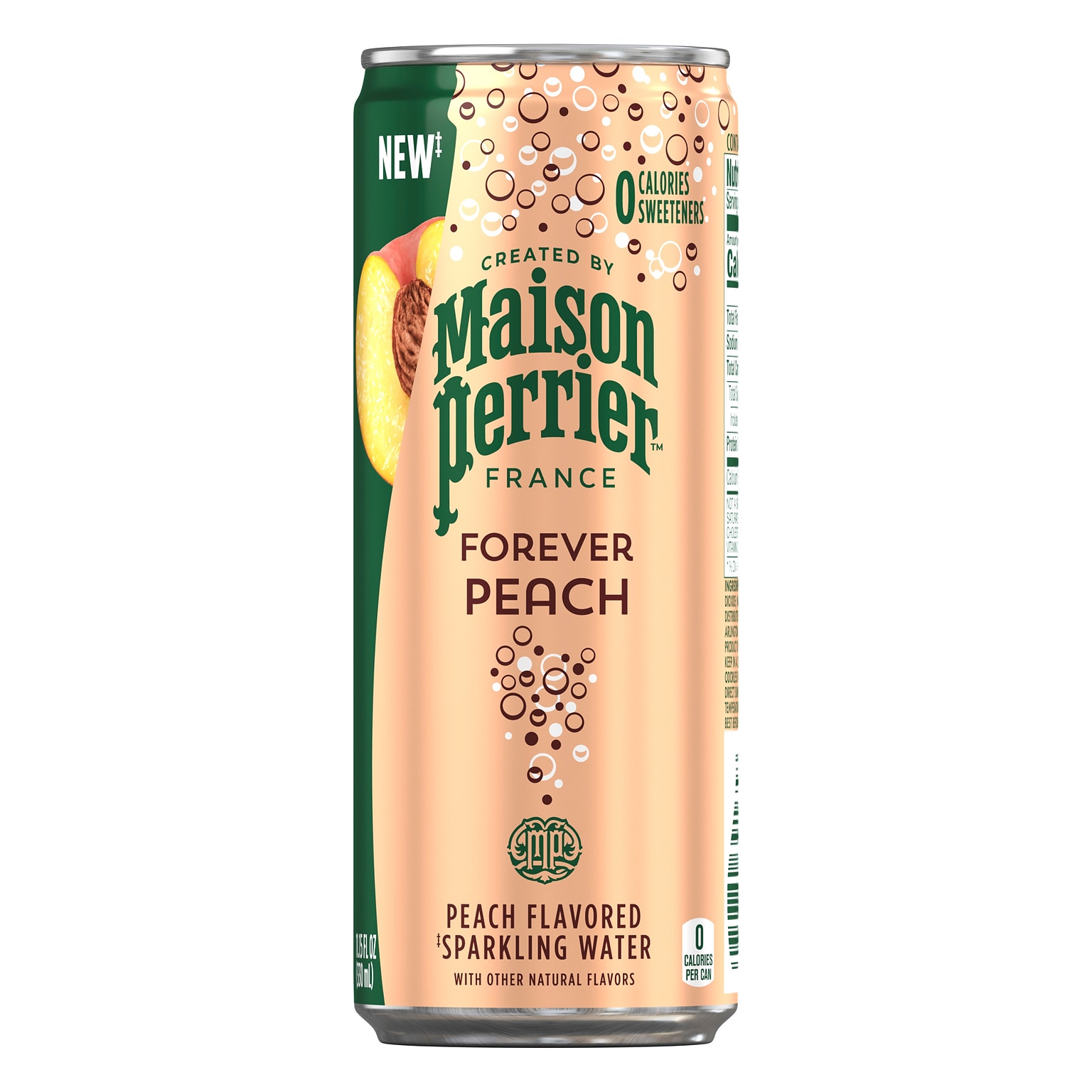 Perrier Peach Flavored Sparkling Mineral Water, 11.15 oz., 8/Pack (12350540)