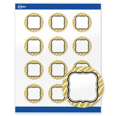 Avery Round Laser/Inkjet Multipurpose Labels, 2 Dia., White, 120/Pack (19479370996)