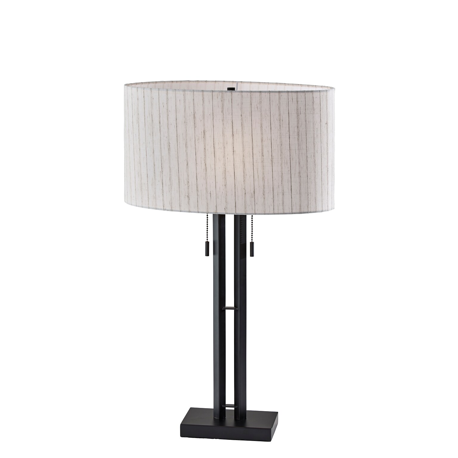 Adesso Foster 28H Incandescent Table Lamp, Black/Off-White (4359-01)