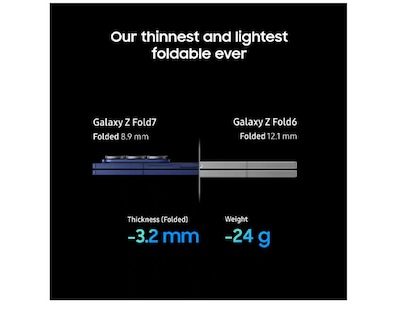 Samsung Galaxy Z Fold7 5G Foldable Unlocked Smartphone Cell Phone, 256GB, Blue Shadow (SM-F966UDBAXAA)