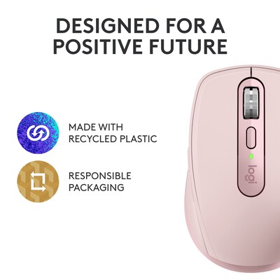 Logitech MX Anywhere 3S Wireless Optical Mouse, Rose (910-006927)