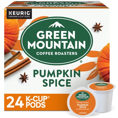 Green Mountain Pumpkin Spice Coffee Keurig® K-Cup® Pods, Light Roast, 24/Box (6758)