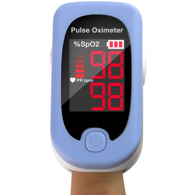 HealthSmart Fingertip Bluetooth Pulse Oximeter, Red LED Display (40-815-000)