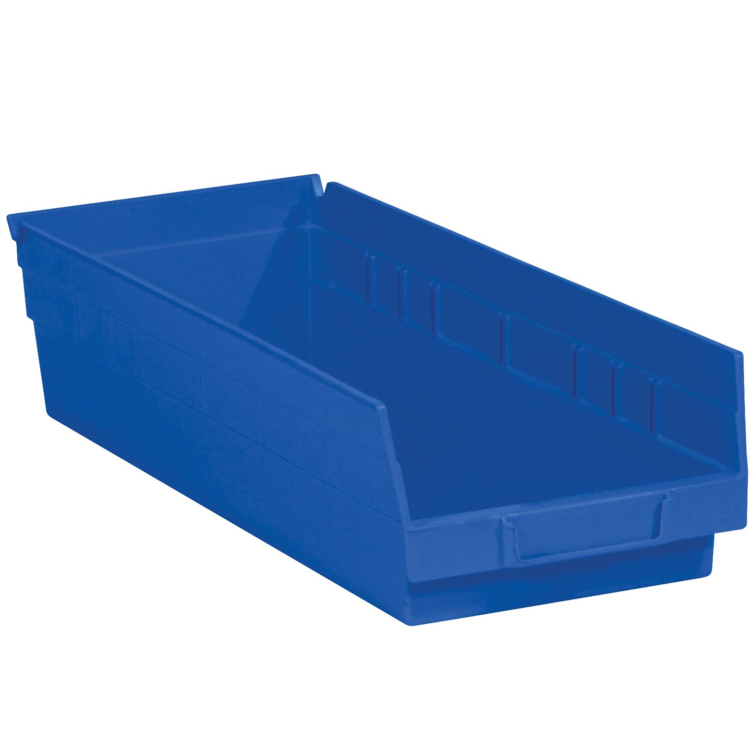 Quill Brand 17 7/8 x 6 5/8 x 4 Plastic Shelf Bin, Blue, 20/Case (BINPS112B)
